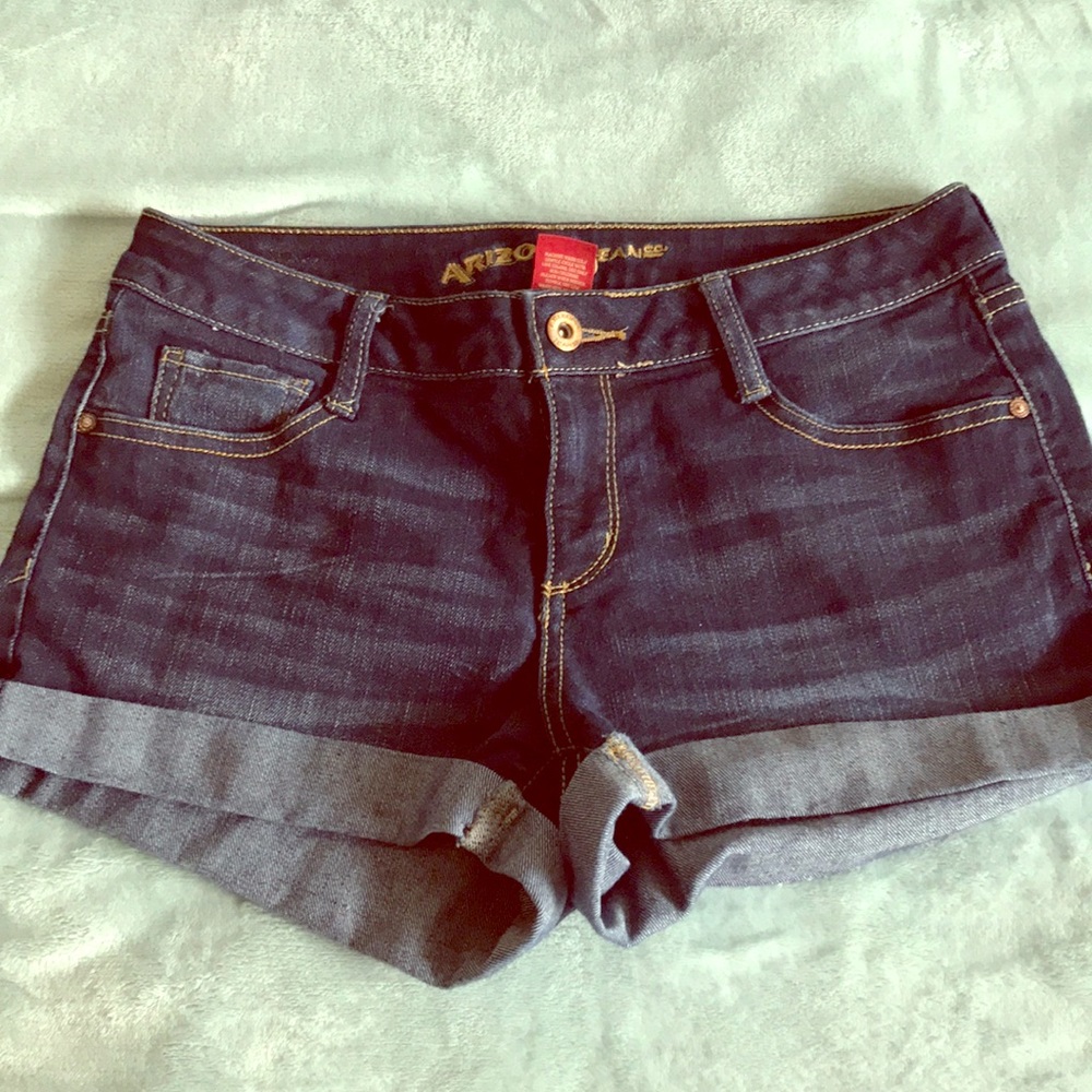 Rolled up jean shorts